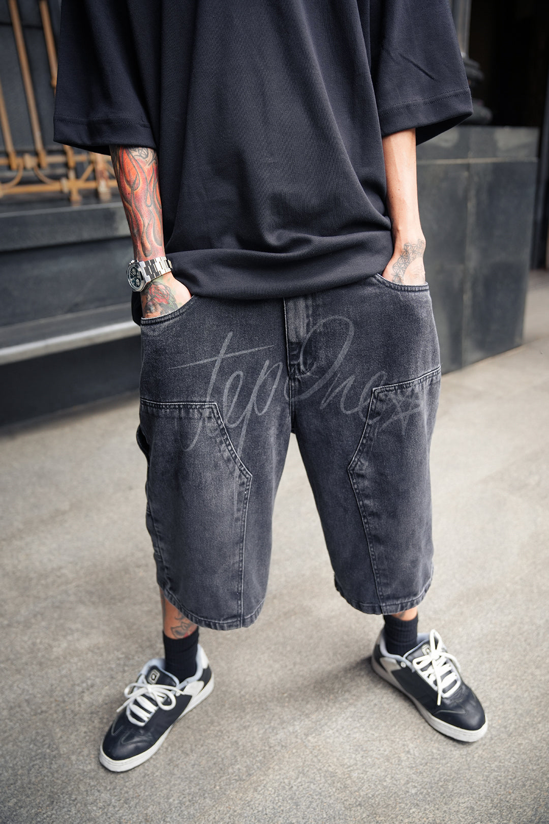 Denim Black estonado Tep1one Logo