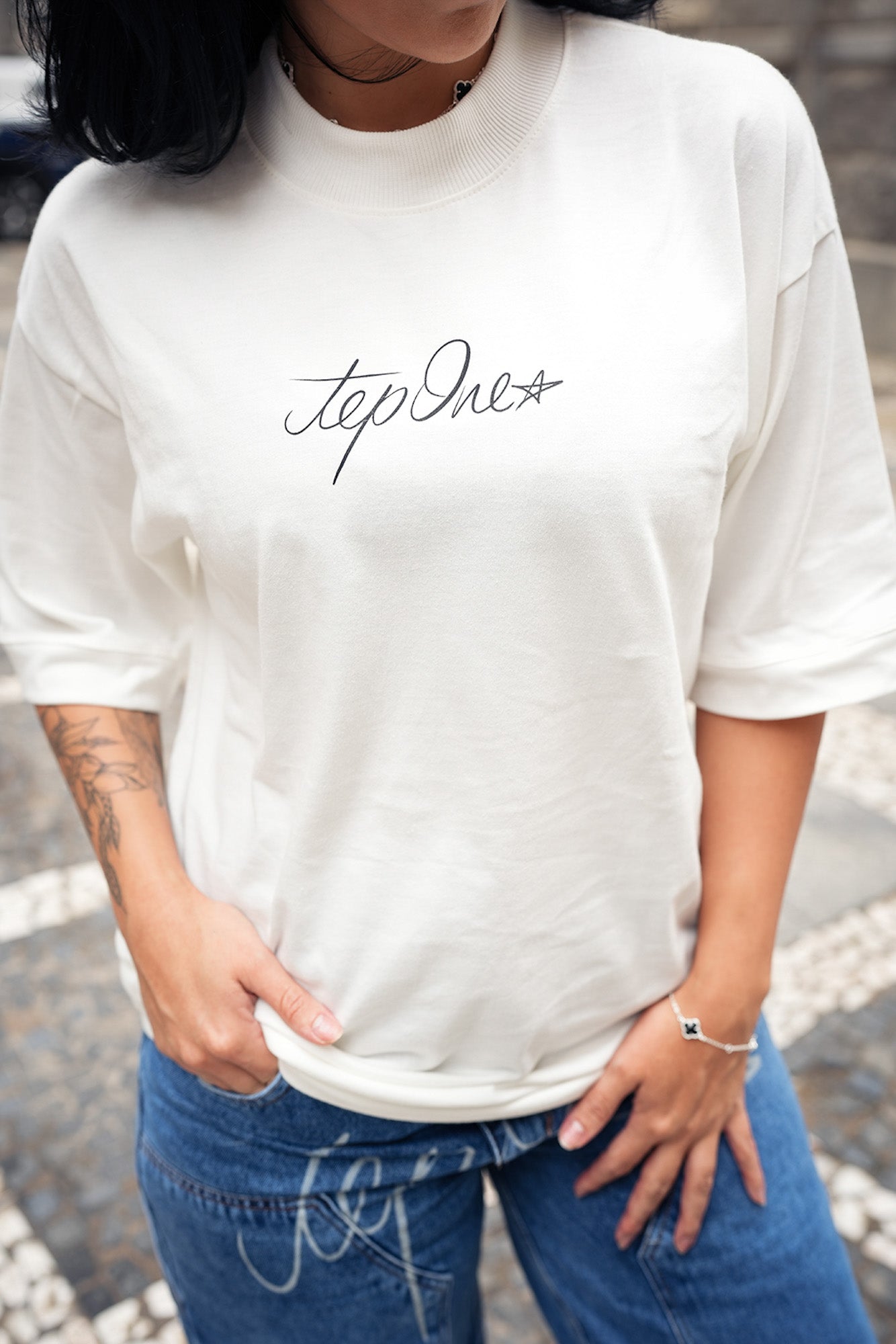 Camiseta Tep1one Logo Basic Off White