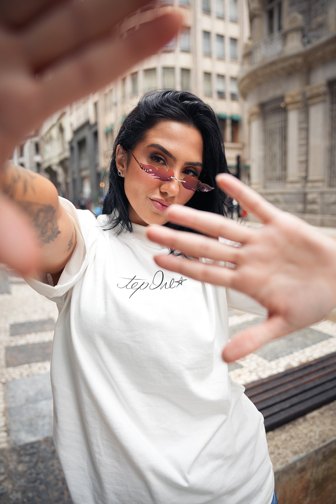 Camiseta Tep1one Logo Basic Off White